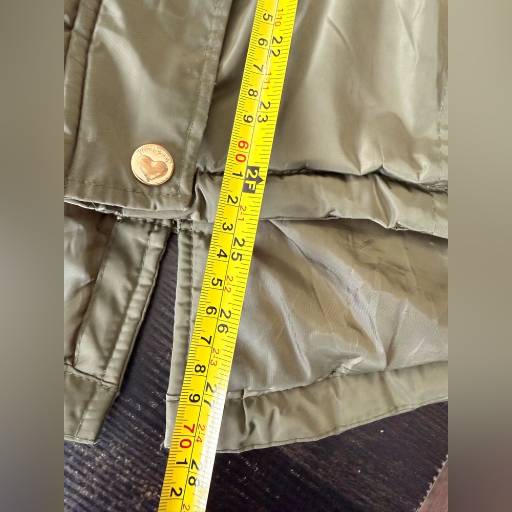 Weatherproof Girls Olive Green Fleece Lined Parka Jacket 7/8 - Picture 10 of 12